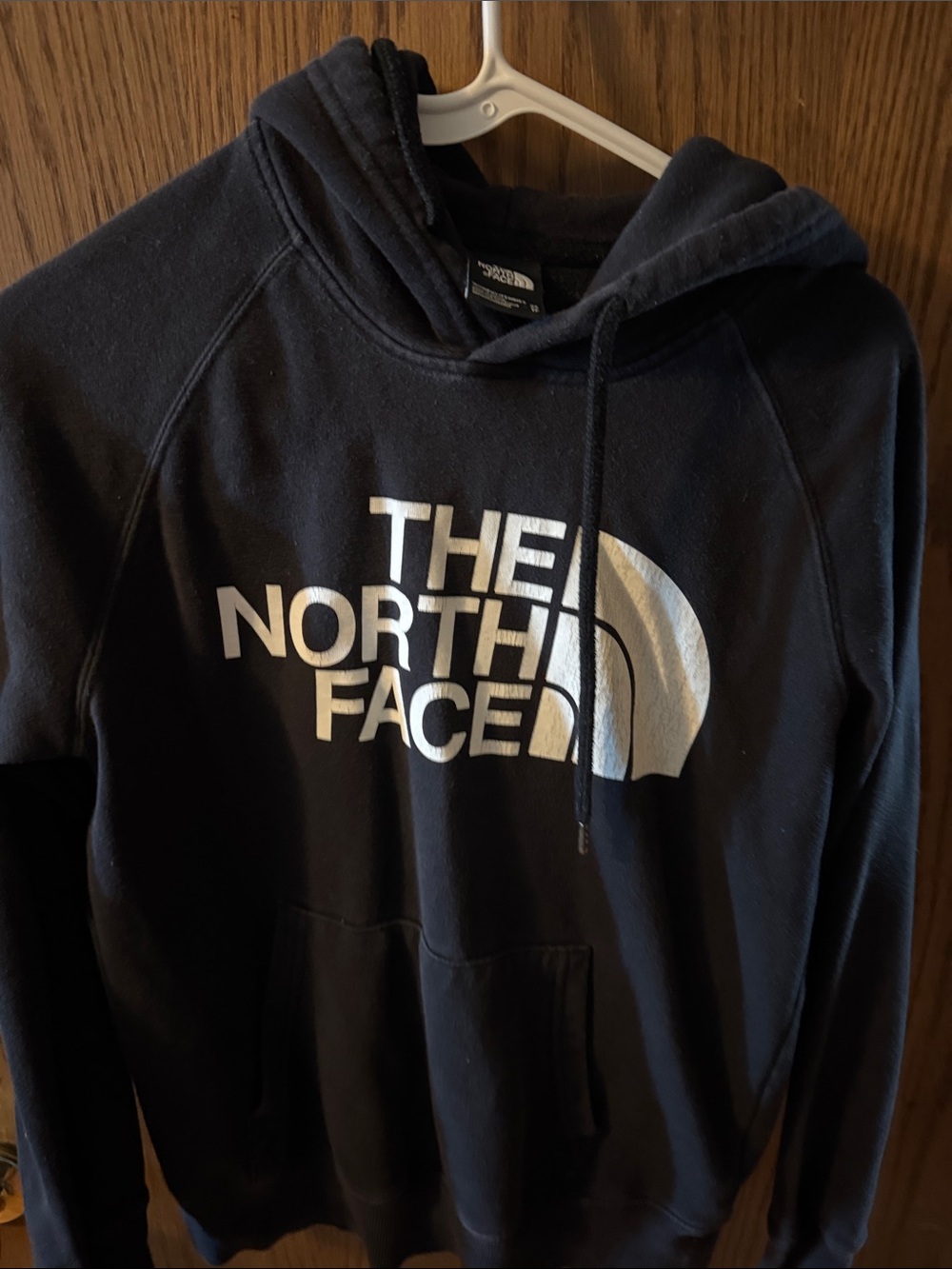 The North Face Black Hoodie with White Logo
